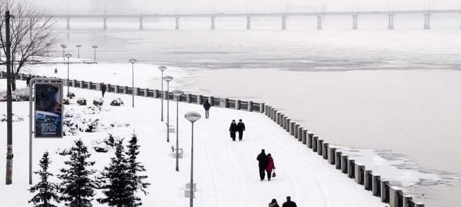 Снегопады и похолодание: Днепр накрыл сильный циклон. Новости Днепра