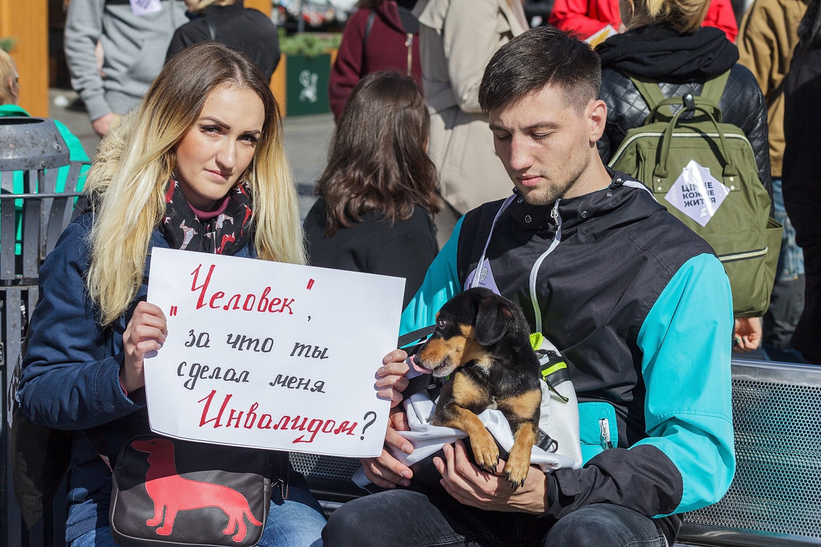 Лозунги, нож и много собак: как в Днепре прошел Марш в защиту животных. Новости Днепра