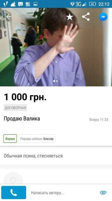 Булинг в сети остался безнаказанным: школьника «продавали» как собаку. Новости Днепра