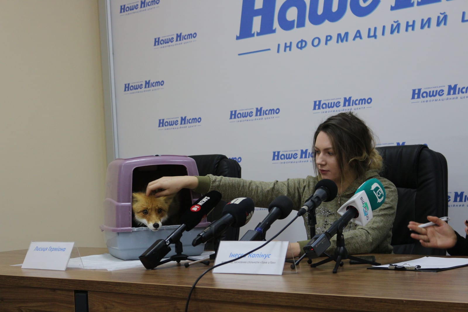В Днепре лисица Гермиона «рассказала», почему стоит отказаться от меха. Новости Днепра