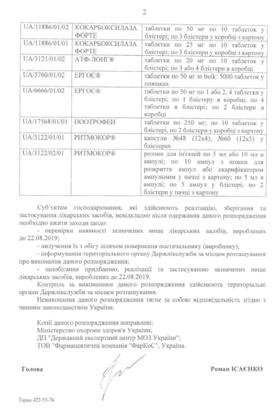 В Украине запретили известные препараты от болезней сердца (список). Новости Днепра