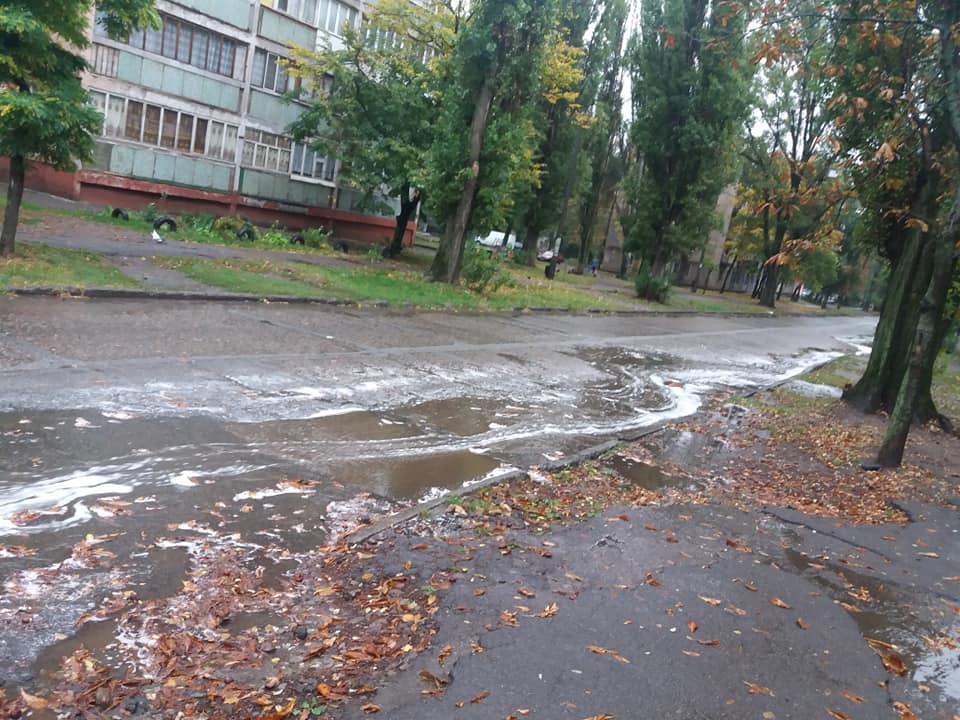 После дождя в Кривом Роге вспенились дороги: что случилось и стоит ли пугаться (Фото). Новости Днепра