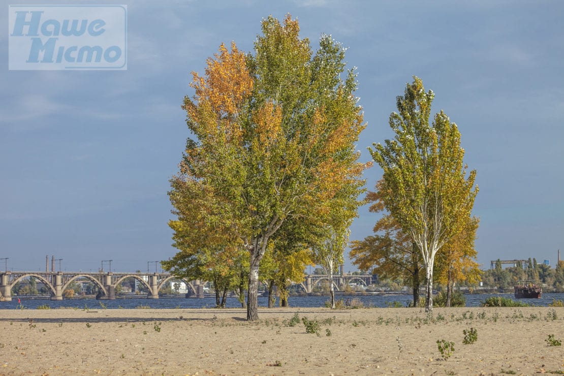 В Днепре Монастырский остров утопает в золоте и горит багрянцем (Фото). Новости Днепра