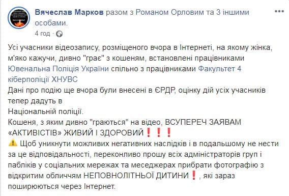 Бабушка жестоко издевалась над котёнком, внучка вылоила в сеть