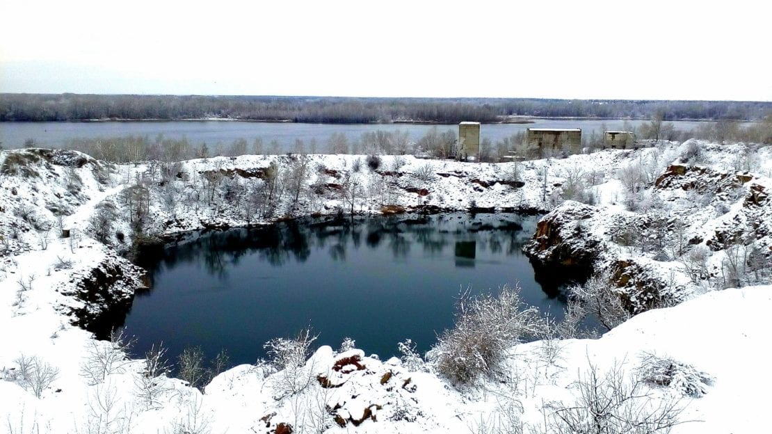 Как выглядит Таромский карьер зимой (Фото). Новости Днепра