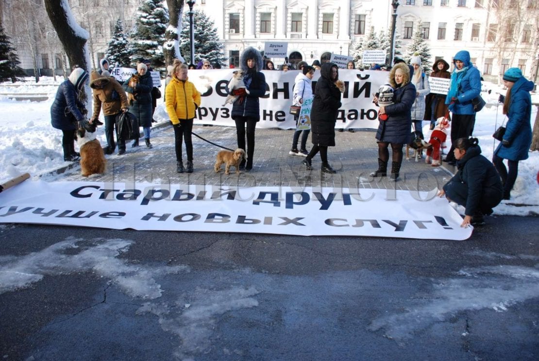 В Днепре возле ОГА прошел митинг (Фото, видео). Новости Днепра