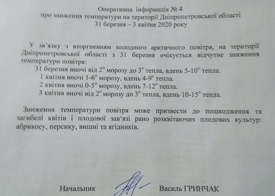 Карантинная погода:  в Днепре ожидается резкое похолодание