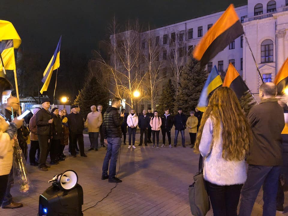 В Днепре прошел ночной митинг. Новости Днепра