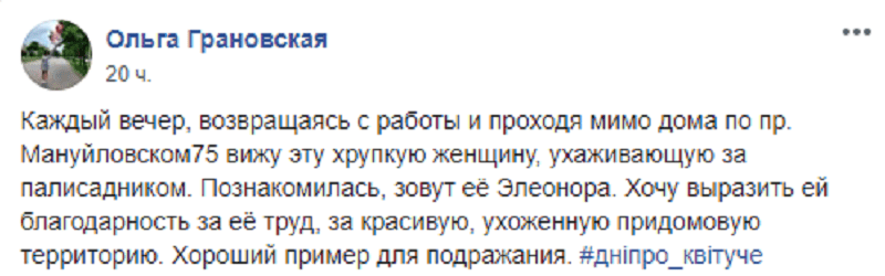 Днепрянка обустроила возле дома роскошный цветник