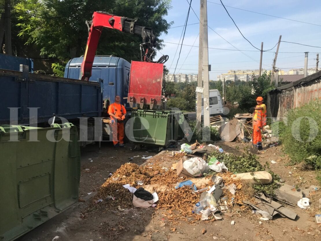 В Днепре коммунальщики с помощью тяжелой техники ликвидировали стихийную свалку