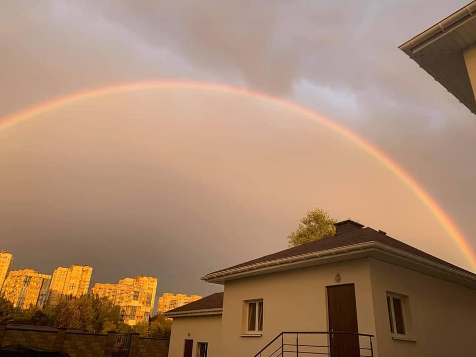 В Днепре запечатлели двойную радугу. Новости Днепра