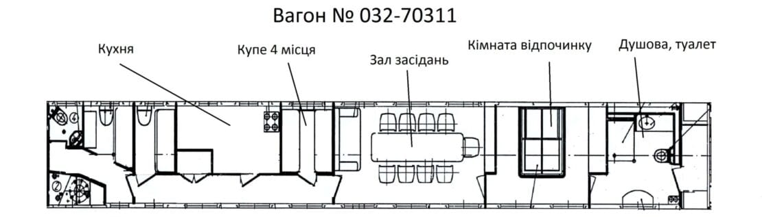 Собственная кухня и конференц-зал: как выглядит и сколько стоит VIP-вагон Укрзалізниці (Фото)