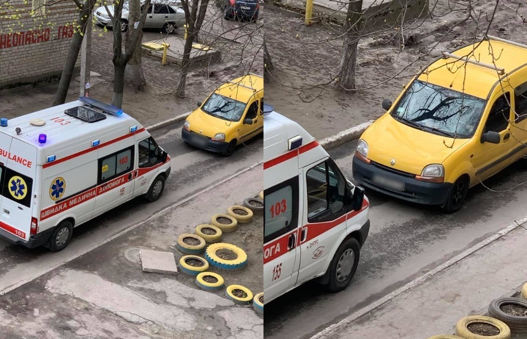 На Янтарной "герой" перекрыл дорогу скорой (Фото) – новости Днепра