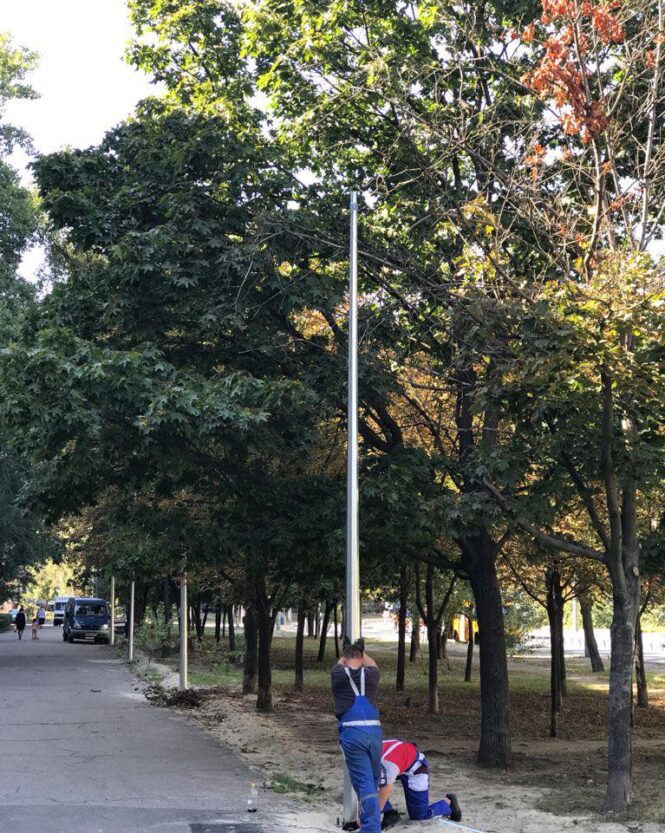 На проспекте Героев появилось новое освещение - новости Днепра