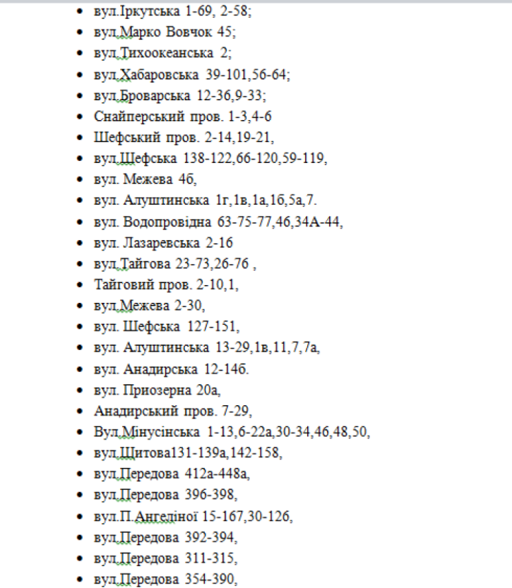 Где в Днепре 30 сентября отключат свет: полный список адресов