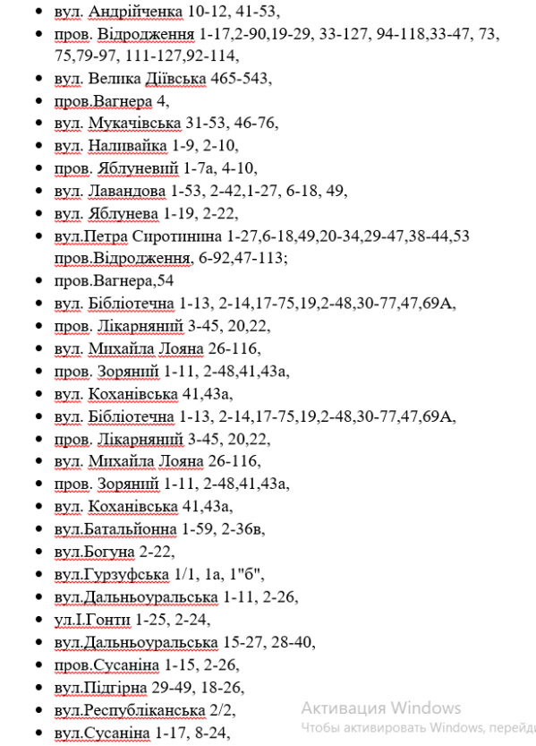 Кому в Днепре отключат завтра электричество: адреса 