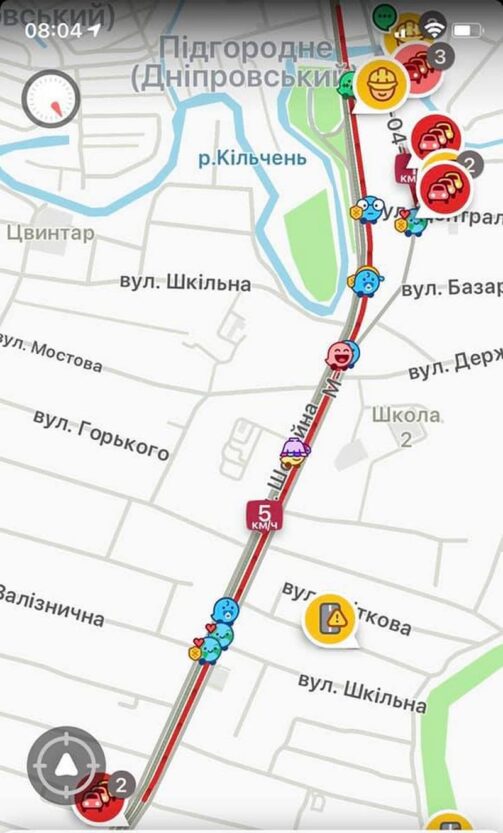 Пробка на 5 километров в Подгородном - новости Днепра