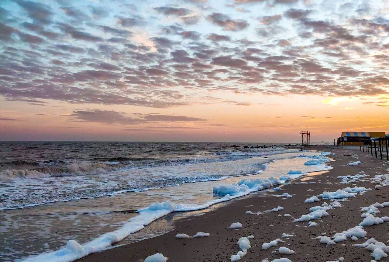 Азовское море в Кирилловке зимой завораживает