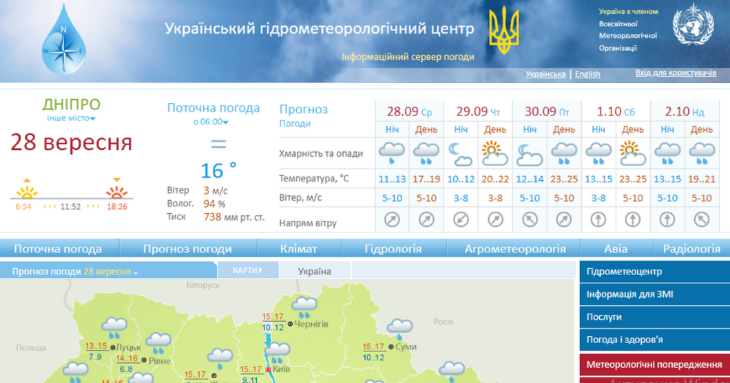 Погода у Дніпрі: коли закінчиться сезон дощів 