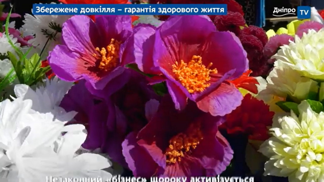 Новини Дніпра: У Дніпрі триває боротьба з пластиковими квітами