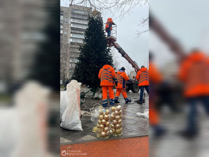 Радость для малышей: в Днепре в сквере Семенова установили новогоднюю елку (фото)